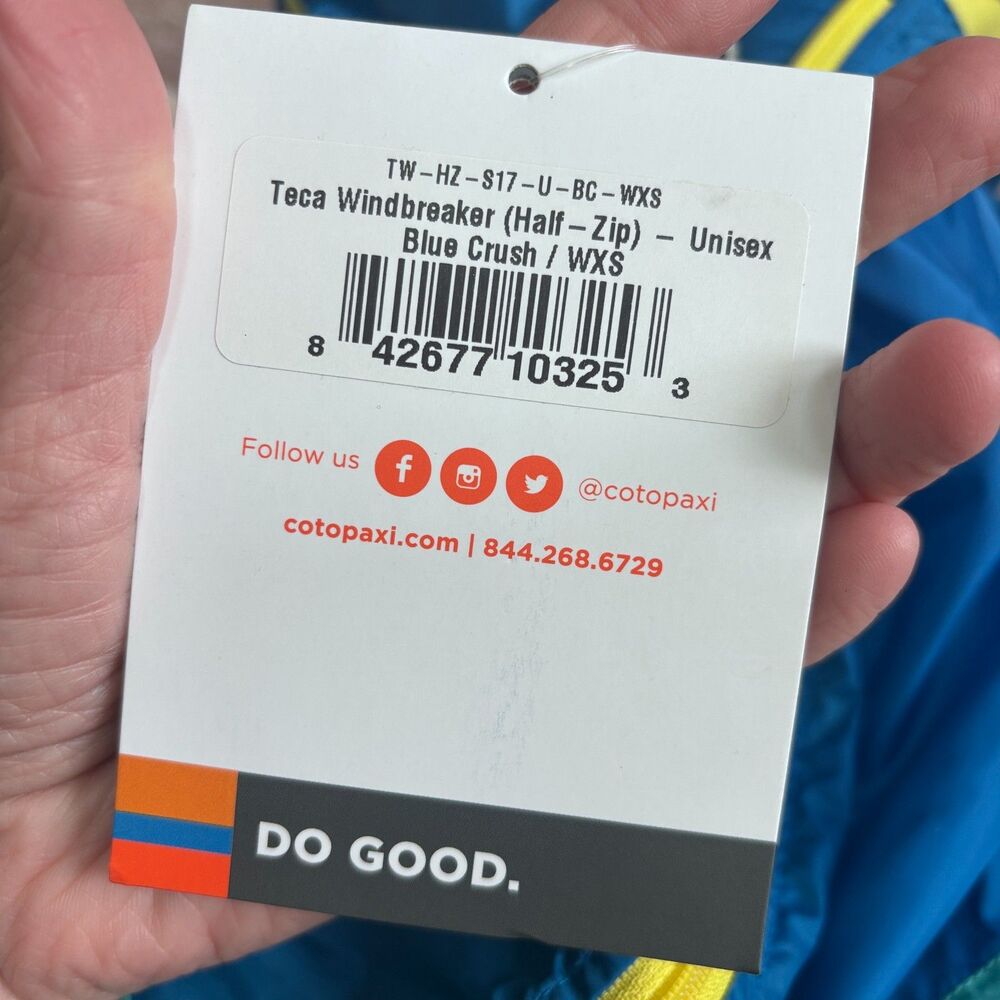 Cotopaxi Teca Technical Windbreaker Jacket Women's XS Blue Hooded Packable *READ - Picture 9 of 10